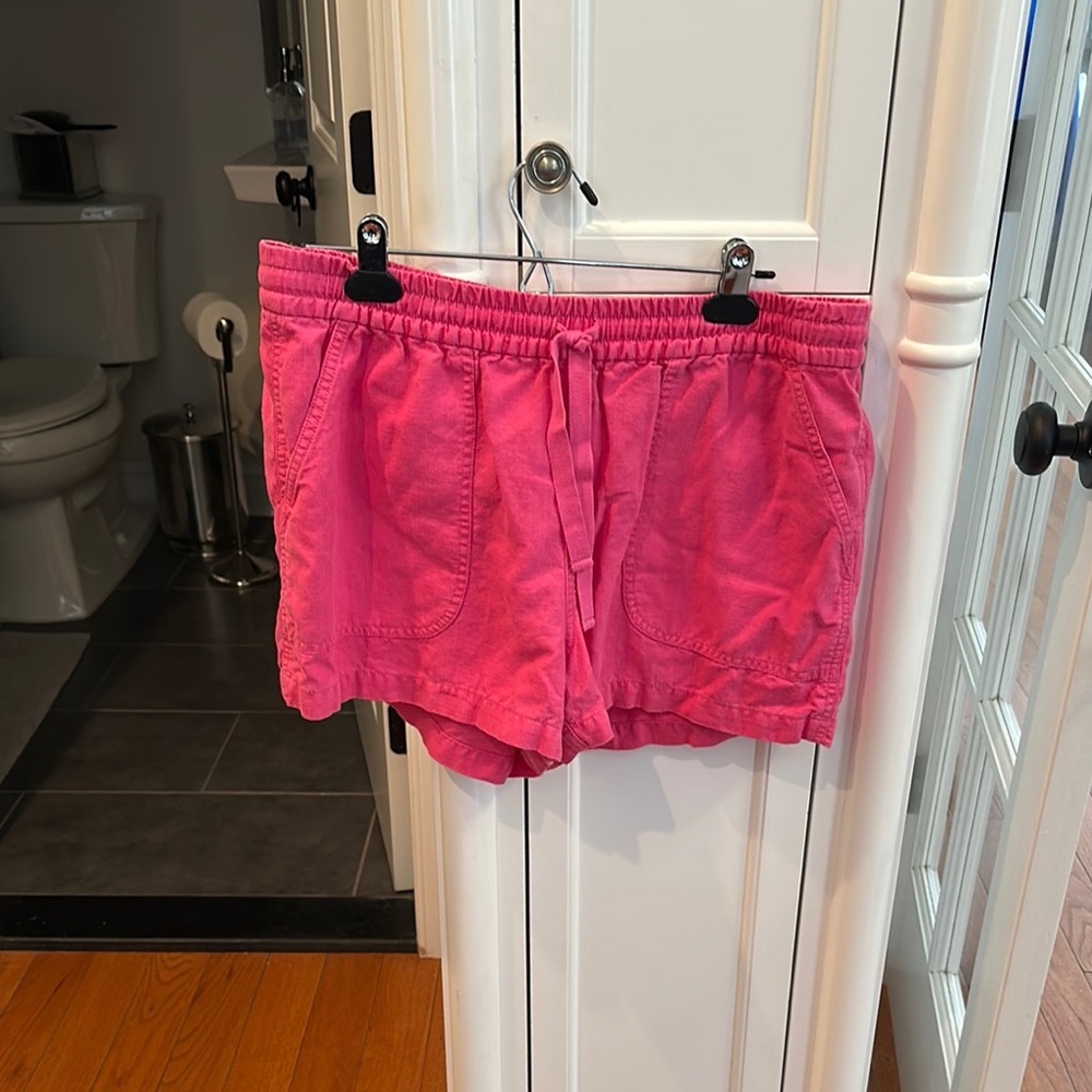J Crew Women's Pink Linen Shorts